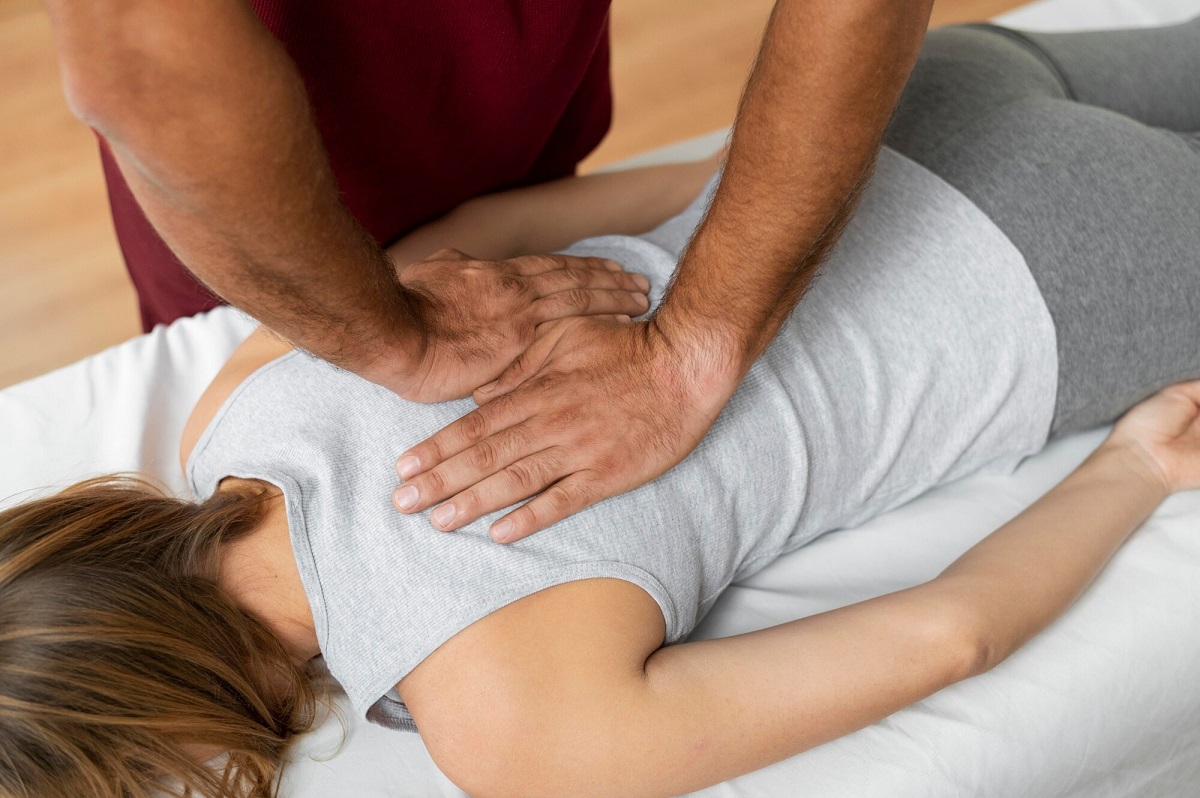 Japanese Shiatsu - Practitioner applying finger pressure along energy pathways